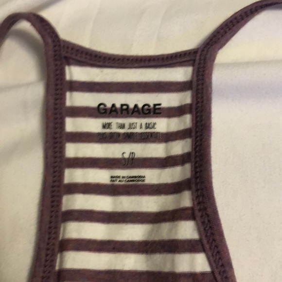Garage purple and white striped tank top - Picture 2 of 3